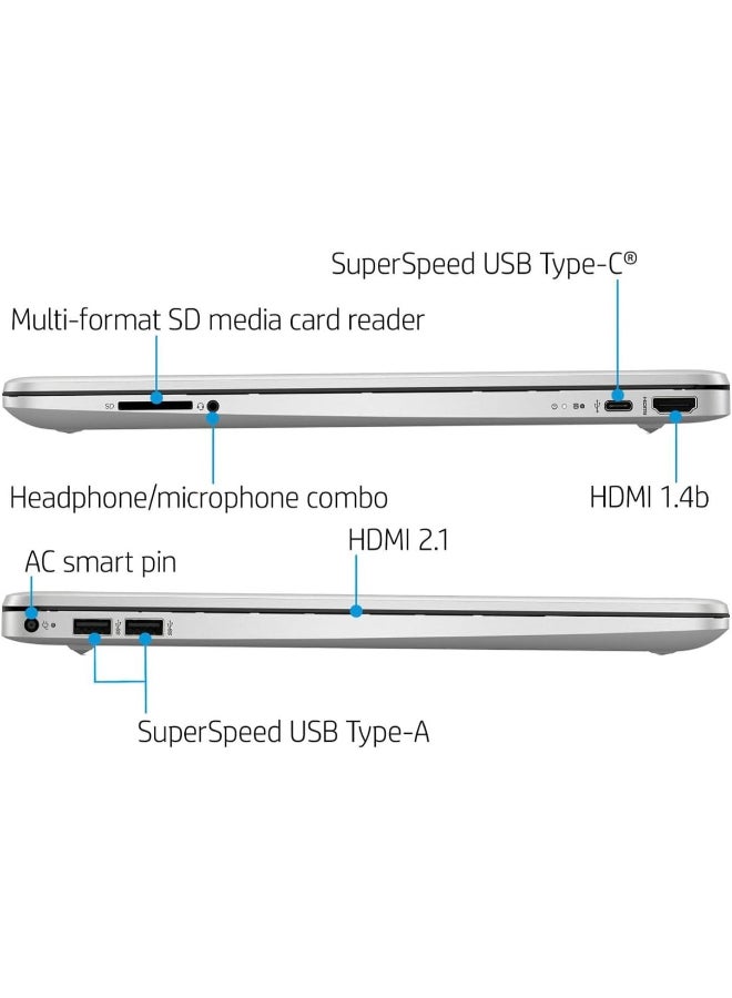 HP - Newest Laptop With 15.6-Inch Full HD Display, Core i3-1215U Processor/16GB RAM/1TB SSD/Intel UHD Graphics/Windows 11 Home English Natural Silver - Image 1