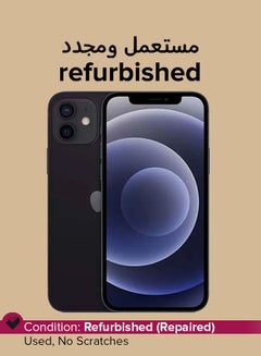 Refurbished - iPhone 12 With Facetime 128GB Black 5G - International Version