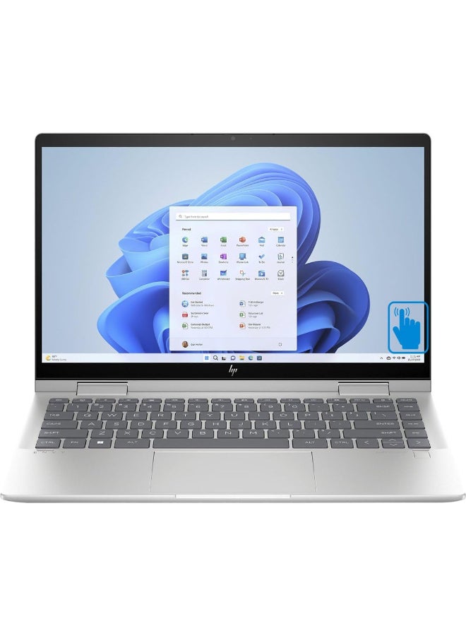 HP Envy x360 Laptop With 14-Inch Full HD Display, Core 5 120U Processor/8GB RAM/512GB SSD/Intel UHD Graphics/Windows 11 Home English Natural Silver  - Image 1
