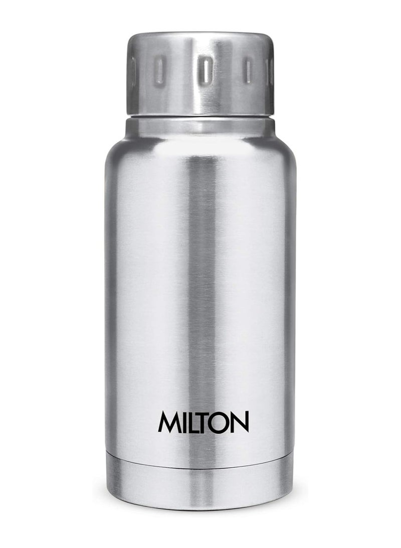 Milton MILTON 160ml Vacuum Insulated Water Bottle, Keeps Drinks Hot and Cold for 24 Hours, 18/8 Stainless Steel, Double-Walled Thermos Flask with Inner Copper Coating for Sports, Travel, Gym, Elfin - Silver Silver 160ml  - Image 1