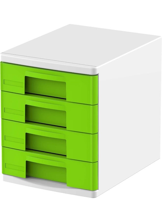 كوزموبلاست Cosmoplast 4 Tiers File Cabinet A4 Drawers Lime Green 
