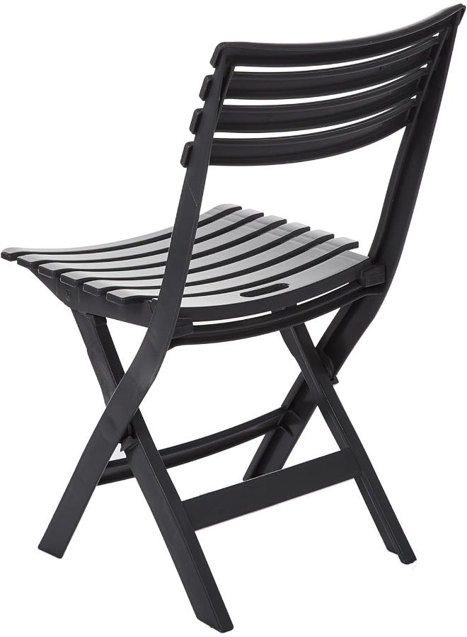 Cosmoplast 2 folding Chair & 1 Table Portable Camping Set Dark Grey  - Image 4
