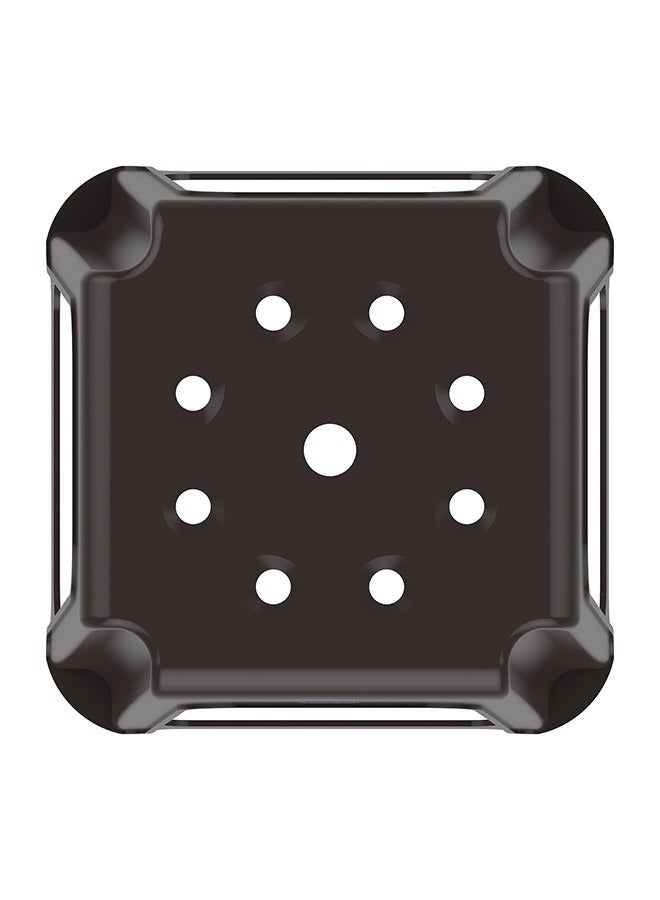 Cosmoplast 100Kg Capacity High Stool Square- 37D x 37W x 46H Dark Brown  - Image 3