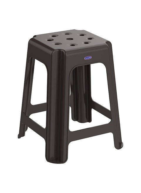 100Kg Capacity High Stool Square- 37D x 37W x 46H Dark Brown
