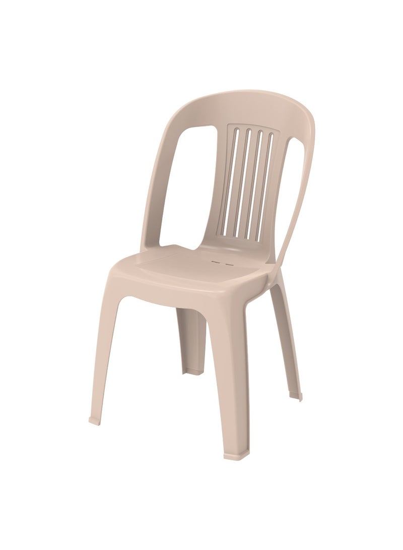 Cosmoplast Contessa Outdoor Garden Chair Plastic Beige 54x46x85 cm Beige - Image 1