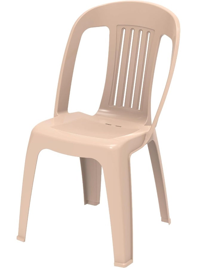 Cosmoplast Contessa Outdoor Garden Chair Plastic Beige 54x46x85 cm Beige - Image 2