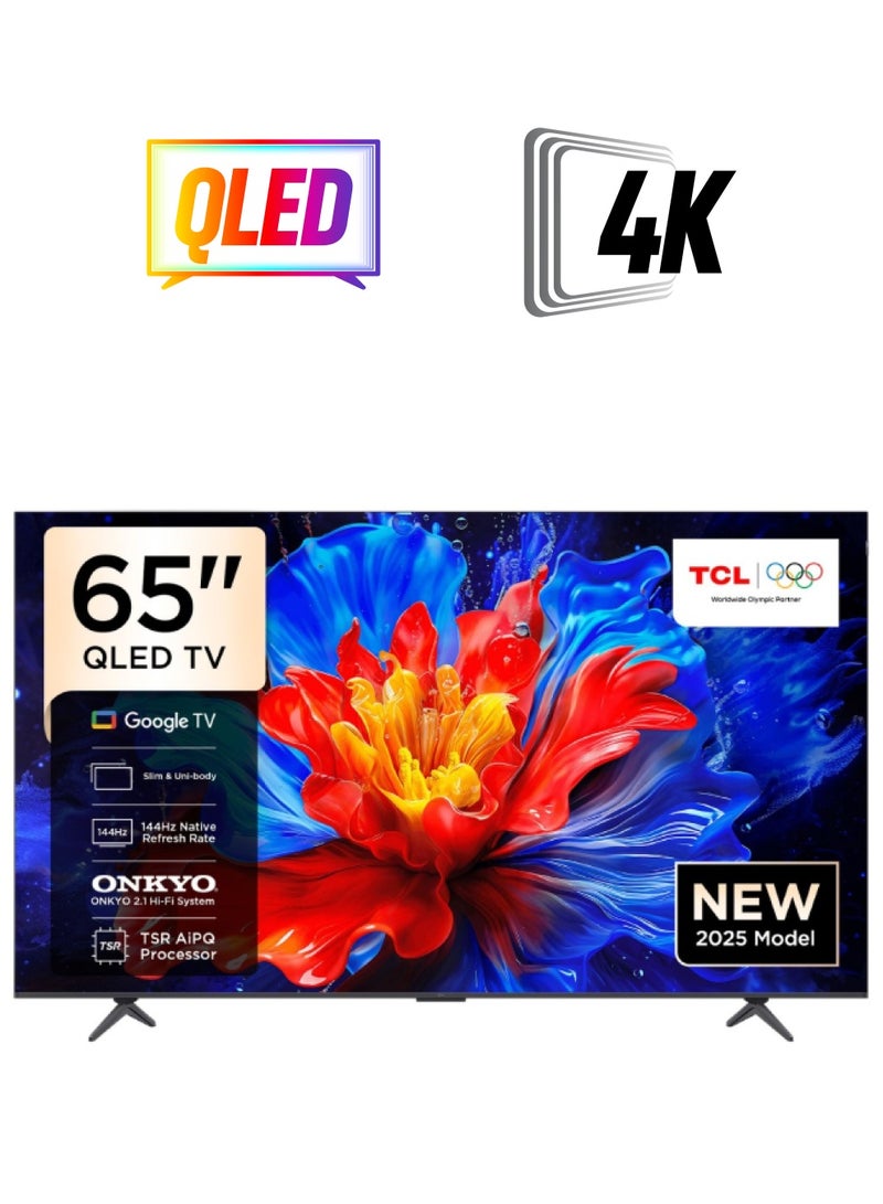 TCL 65 inch 4K QLED, Google TV, Dolby Atmos, Dolby Vision, HDR10+, DLG 120Hz Game Accelerator, Model Year 2025, 2 Year Warranty, 65P79K/65P7K Black - Image 1