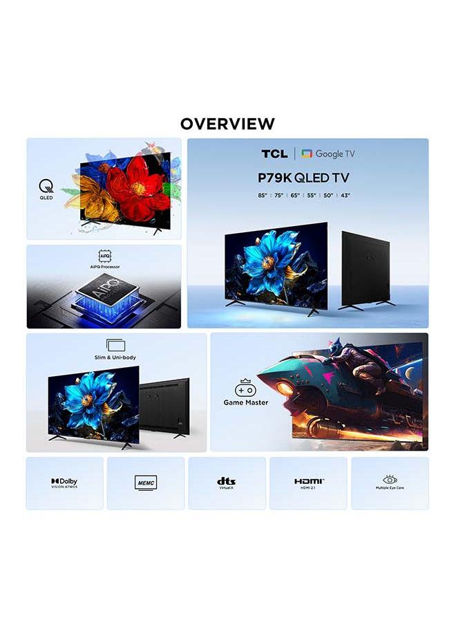 TCL 65 inch 4K QLED, Google TV, Dolby Atmos, Dolby Vision, HDR10+, DLG 120Hz Game Accelerator, Model Year 2025, 2 Year Warranty, 65P79K/65P7K/65P71K Black - Image 2