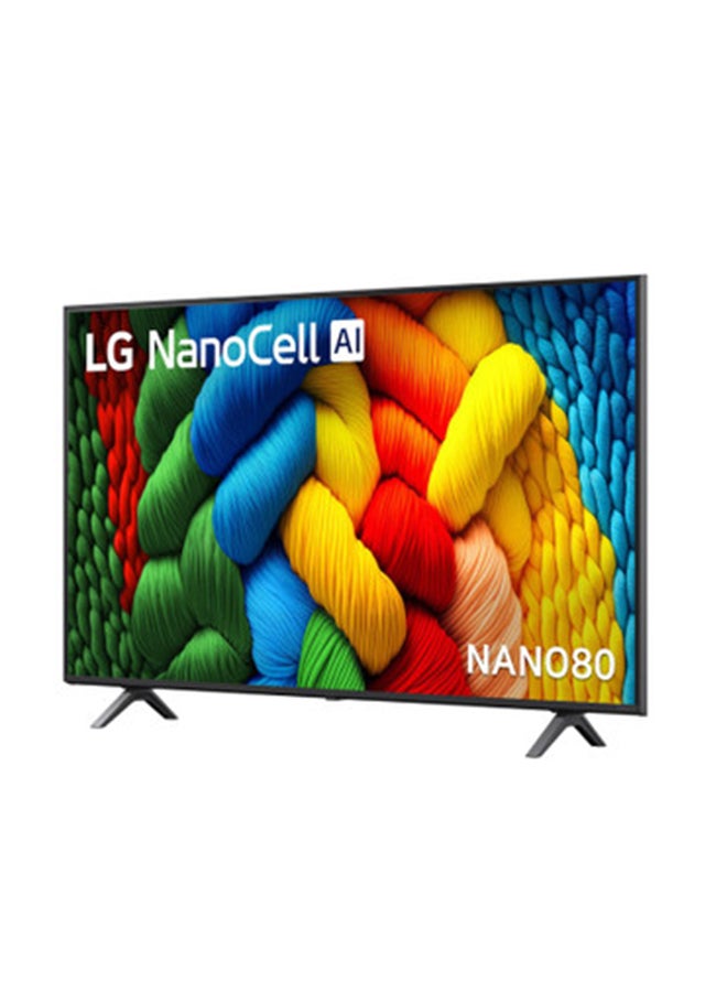 LG 55 inch NanoCell AI 4K Smart TV, AI Magic Remote, HDR10, WebOS25, α7 AI Processor Gen8 with AI Super Upscaling 4K, Unlimited Gameplay with HGiG , ALLM , HDMI 2.0 eARC , Game Optimiz, Model [2025], 60Hz, 2 Year Warranty, 55NANO80A6A Black - Image 3