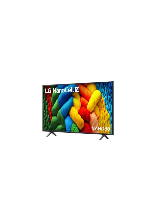 إل جي 65 Inch LG NanoCell AI NANO80 4K Smart TV AI Magic remote HDR10 webOS24 (2025) 65NANO80A6A black  - Image 2