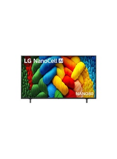 إل جي 65 Inch LG NanoCell AI NANO80 4K Smart TV AI Magic remote HDR10 webOS24 (2025) 65NANO80A6A black  - Image 1