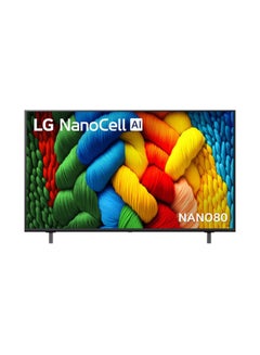 65 Inch LG NanoCell AI NANO80 4K Smart TV AI Magic remote HDR10 webOS24 (2025) 65NANO80A6A black