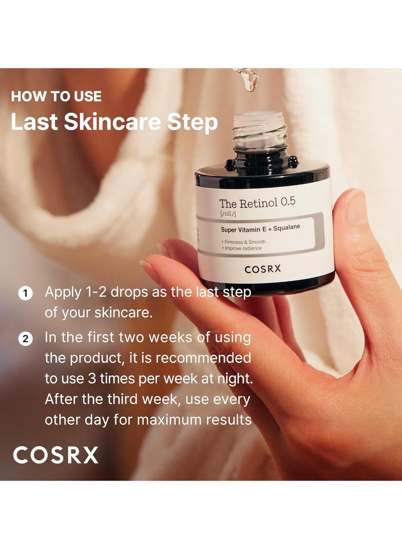 Retinol 0.5 Oil Korean Anti-Aging Face Oil with Highly Concentrated Retinol for Wrinkle Reduction, Fine Lines, Even Skin Tone, Youthful Glow & Smoother Skin, Korean Skincare 20 mlecm - Image 2