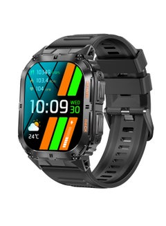 ArmFit 380 mAh Dome2 Smartwatch For Men, AMOLED Always On Display Bluetooth Calling Waterproof Fitness Watches Compatible With Android iOS Black  - Image 1