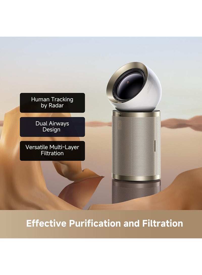 Dreame - AirPursue™ PM20 Purifier with Enviro Detect Technology, Dualflow Modulation Technology, Quick 3-Second Heat-Up, Multi-Layer Filtration and Elimination Technology and Innovative Air Filtration CVF14A Gold - Image 1