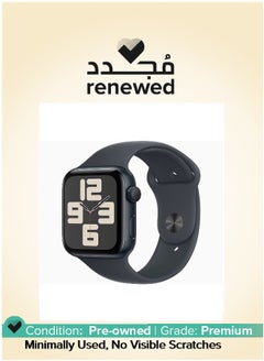 Renewed-Watch SE (2024) GPS 44mm Midnight Aluminium Case With Midnight Sport Band Midnight Sport Band