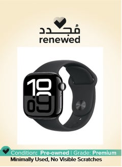 Renewed-Watch Series 10 GPS 46mm Jet Black Aluminium Case With Black Sport Band Black Sport Band