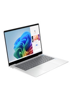 HP OmniBook X Laptop With 14 Inch  2.2K Touch screen Display,Snapdragon X Elite X1E-78-100 Processor/16GB RAM DDR5/ 1TB SSD//Qualcomm Adreno Graphics/Windows 11 Home/ English/Arabic Meteor Silver  - Image 2
