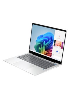 HP OmniBook X Laptop With 14 Inch  2.2K Touch screen Display,Snapdragon X Elite X1E-78-100 Processor/16GB RAM DDR5/ 1TB SSD//Qualcomm Adreno Graphics/Windows 11 Home/ English/Arabic Meteor Silver  - Image 3