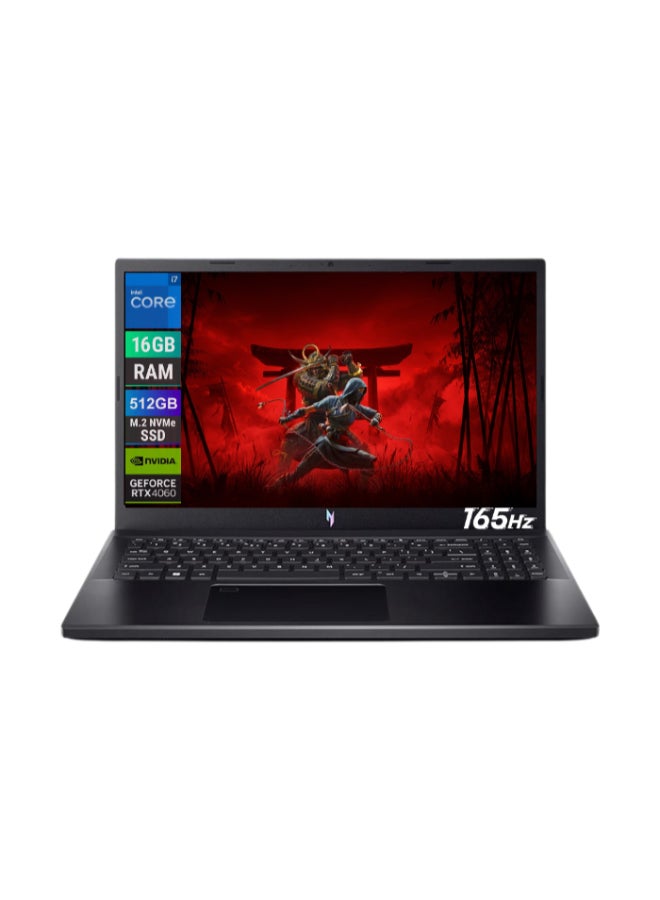 Acer Nitro V15 Gaming Laptop With 15.6 Inch Full HD(1920X1080) Display IPS 144Hz, Intel Core i7-13620H Processor/16GB DDR5/512GB SSD/NVIDIA GeForce RTX 4060 Graphics/DOS(Without Windows)/ English/Arabic Black  - Image 1