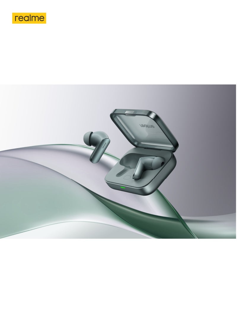 realme - Air7 TWS Earbuds: 52dB ANC, 52H Playtime, Low Latency Green - Image 1