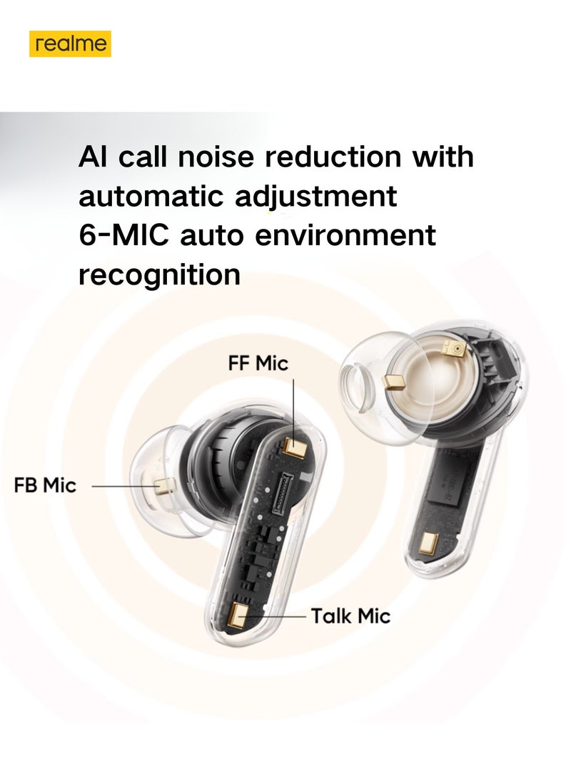 realme - Air7 TWS Earbuds: 52dB ANC, 52H Playtime, Low Latency Green - Image 1