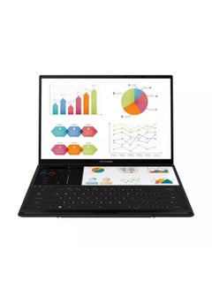 أسوس Zenbook Duo Laptop With 3K (2880x1800) OLED Display 120Hz, Intel Core Ultra 9-285H Processor/2TB SSD/32GB RAM DDR5/Intel ARC Graphics/ English/Arabic Inkwell Gray  - Image 2