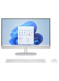 HP AIO With 23.8 Inch Full HD(1920X1080) Display IPS, Core Ultra 7-155U Processor/16GB RAM DDR5/512GB SSD/Windows 11 Home/ English/Arabic White  - Image 1