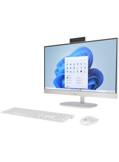 HP AIO With 23.8 Inch Full HD(1920X1080) Display IPS, Core Ultra 7-155U Processor/16GB RAM DDR5/512GB SSD/Windows 11 Home/ English/Arabic White  - Image 3
