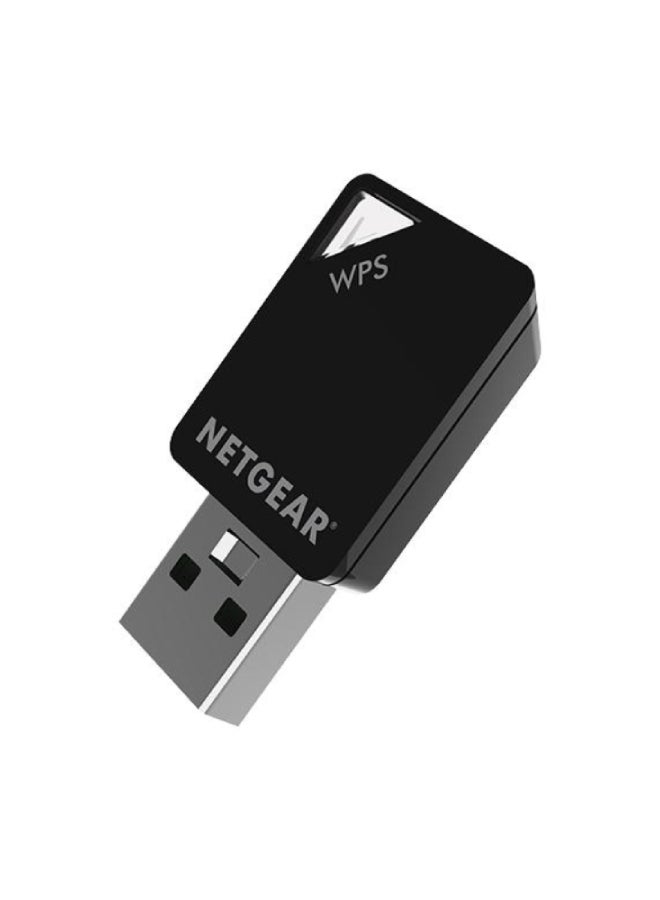 NETGEAR A6100 WiFi AC Adapter USB 2.0 | AC600 Dual Band USB Adapter, Fast WiFi Speed, Full Coverage, Works with 802.11 a/b/g/n/ac WiFi router, Stream HD videos, WPS Connect Button Black  - Image 1