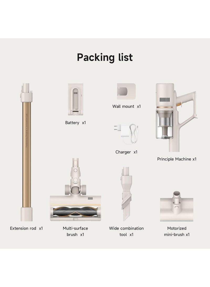 دريم - U20 Cordless Vacuum, Blue Light Dust Reveal, 120AW Suction Power, Multi-surface Anti-tangle Brush, Multi-layer 99.9% Filtration, Convenient Maintenance, Swappable Battery Pack 150 W VPV11A White - Image 1