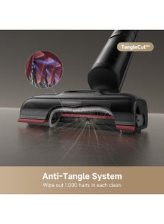 دريم H15 Pro Wet and Dry Vacuum, GapFree AI DescendReach Robotic Arm, Triple Edge Coverage, 21KPa Suction, 0 Tangle, Immersive 100°C Brush Wash, 5 min 90°C Drying, 180° Lie-Flat, App Control 200 W HHR46A Black  - Image 4