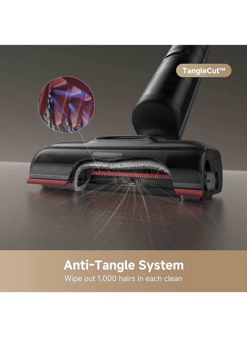 دريم - H15 Pro Wet and Dry Vacuum, GapFree AI DescendReach Robotic Arm, Triple Edge Coverage, 21KPa Suction, 0 Tangle, Immersive 100°C Brush Wash, 5 min 90°C Drying, 180° Lie-Flat, App Control 200 W HHR46A Black - Image 1