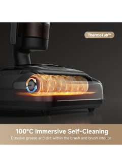 دريم H15 Pro Wet and Dry Vacuum, GapFree AI DescendReach Robotic Arm, Triple Edge Coverage, 21KPa Suction, 0 Tangle, Immersive 100°C Brush Wash, 5 min 90°C Drying, 180° Lie-Flat, App Control 200 W HHR46A Black  - Image 5