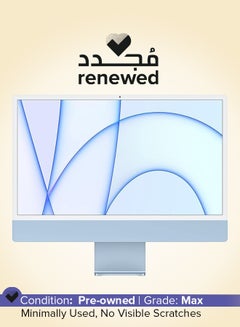 Apple Renewed - iMac A2438 AIO With 24-Inch Display,Apple M1 chip With 8‑Core CPU And 8‑Core GPU Processor/8GB RAM/512GB SSD/macOS English/Arabic Blue  - Image 1