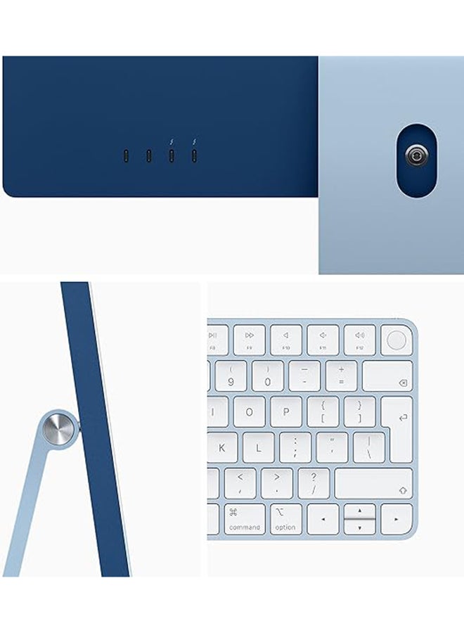 Apple - Renewed - iMac A2438 AIO With 24-Inch Display,Apple M1 chip With 8‑Core CPU And 8‑Core GPU Processor/8GB RAM/512GB SSD/macOS English/Arabic Blue - Image 1