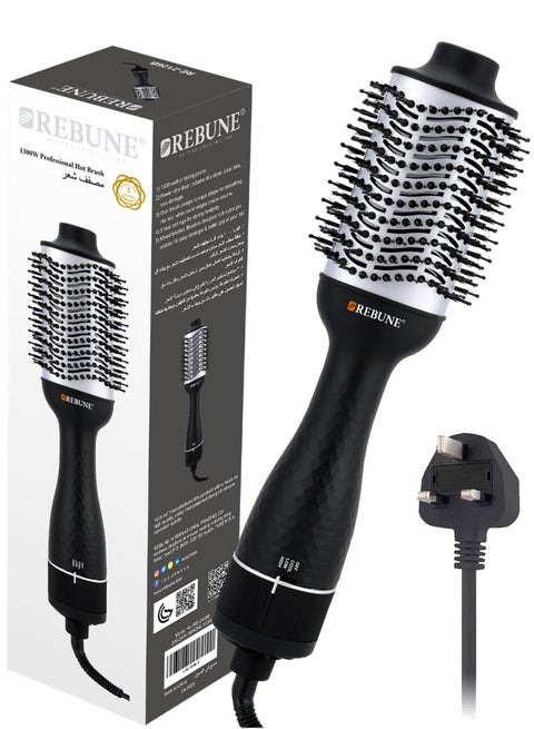 1300Watts Hair Dryer Brush 3 In 1 Hot Air Styler For Hair Drying Straightening Curling