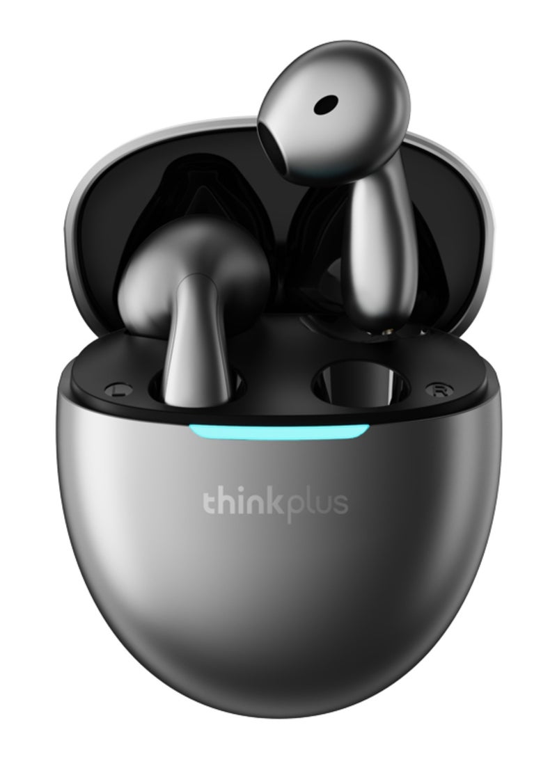 Lenovo - LP48- True Wireless Earphones with 13mm Drivers, 25-Hour Battery, Comfortable Semi-In-Ear Design, Low Latency Gaming Mode, and Bluetooth 5.4 grey - Image 1