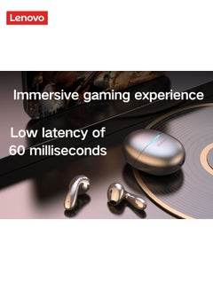 Lenovo LP48- True Wireless Earphones with 13mm Drivers, 25-Hour Battery, Comfortable Semi-In-Ear Design, Low Latency Gaming Mode, and Bluetooth 5.4 grey  - Image 4