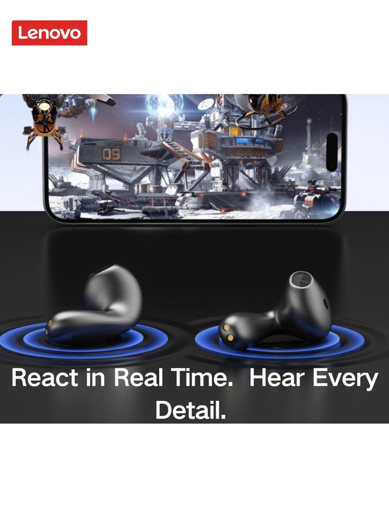 Lenovo - LP48- True Wireless Earphones with 13mm Drivers, 25-Hour Battery, Comfortable Semi-In-Ear Design, Low Latency Gaming Mode, and Bluetooth 5.4 grey - Image 1