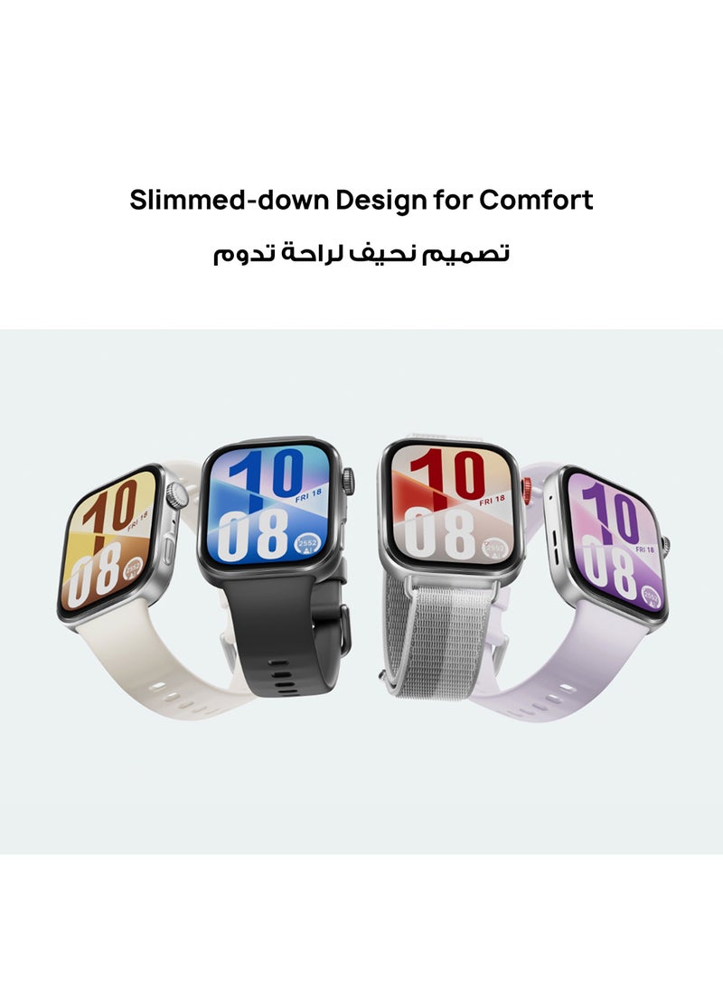 HUAWEI - WATCH FIT 4 Smart Watch, 1.82-Inch Display, 100+ Sports Modes, Heart Rate Monitor, Emotional Wellbeing Assistant, up to 10-Day Battery Life, iOS And Android + Free Strap - White - Image 1
