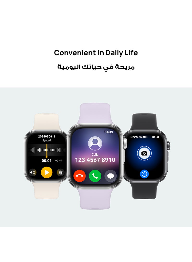 HUAWEI - WATCH FIT 4 Smart Watch, 1.82-Inch Display, 100+ Sports Modes, Heart Rate Monitor, Emotional Wellbeing Assistant, up to 10-Day Battery Life, iOS And Android + Free Strap - Grey - Image 1