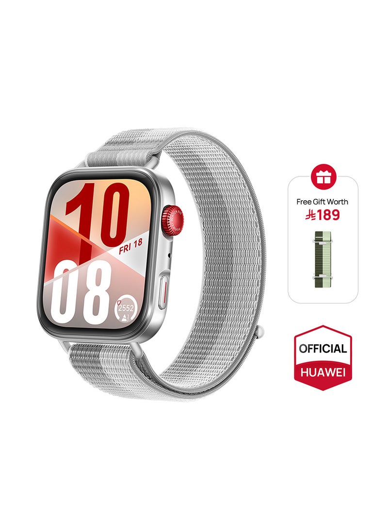 HUAWEI WATCH FIT 4 Smart Watch, 1.82-Inch Display, 100+ Sports Modes, Heart Rate Monitor, Emotional Wellbeing Assistant, up to 10-Day Battery Life, iOS And Android + Free Strap - Grey  - Image 1