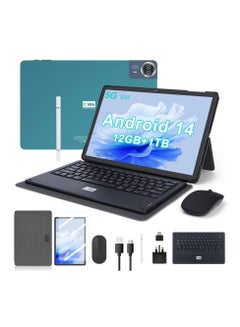سي آيديا 14 inch Tablet PC, Android 14 Tablet with Dual 5G SIM Octa-Core 12GB RAM 1TB ROM, FHD Screen, 20000mAh Battery with Bluetooth, Keyboard & Stylus CM14000 Plus(Blue)  - Image 1