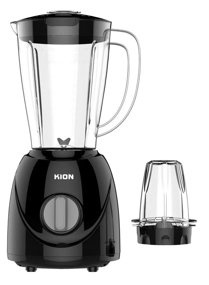 كيون خلاط - 400 واط، سعة 1.5 لتر، وعاء بلاستيكي، سرعتان + مطحنة - Image 1