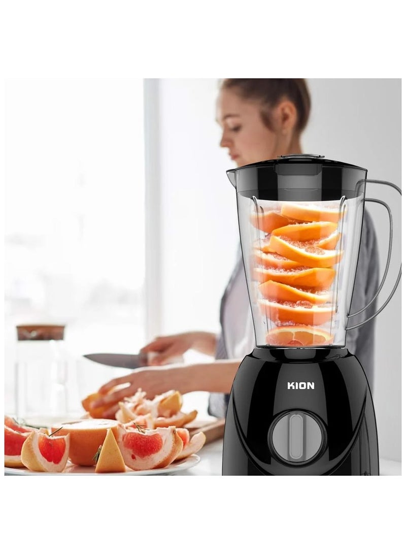 كيون خلاط - 400 واط، سعة 1.5 لتر، وعاء بلاستيكي، سرعتان + مطحنة - Image 5