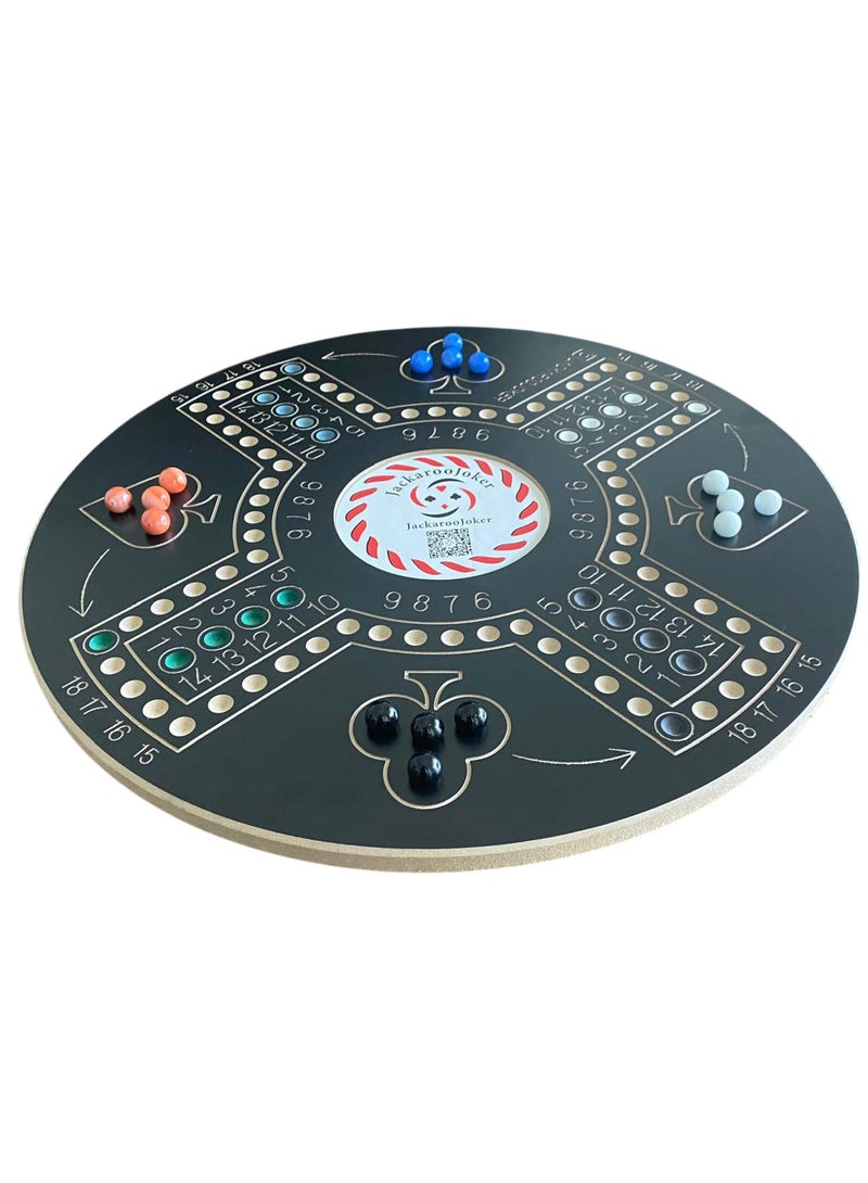جاكارو جوكر Board Game 4-6 Players Colored With Plastic Cards And Marbles  - Image 3
