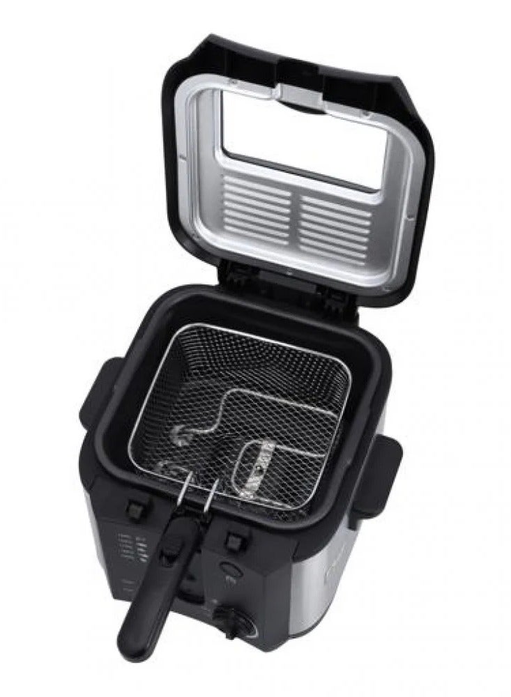 كيون قلاية عميقة، 1450–1600 واط، سعة 2.5 لتر، هيكل بلاستيكي وفولاذ مقاوم للصدأ، درجة حرارة قابلة للتعديل ومؤقت، غطاء زجاجي شفاف - Image 4