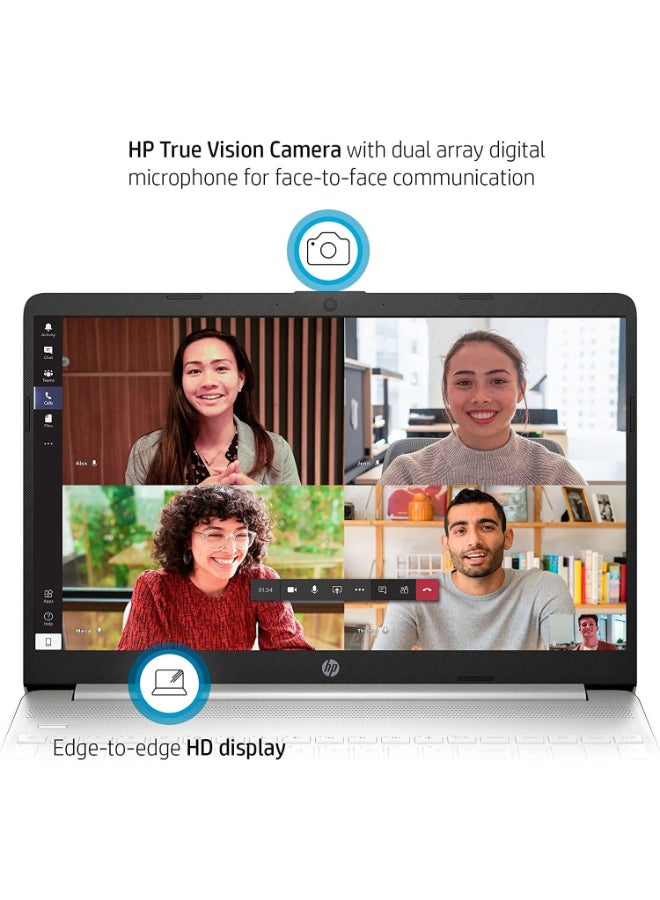 HP - Business Laptop With 15.6-Inch HD Display, Core i3-1115G4 Processor/16GB RAM/1TB SSD/Intel UHD Graphics/Windows 11 Home English/Arabic Silver - Image 1