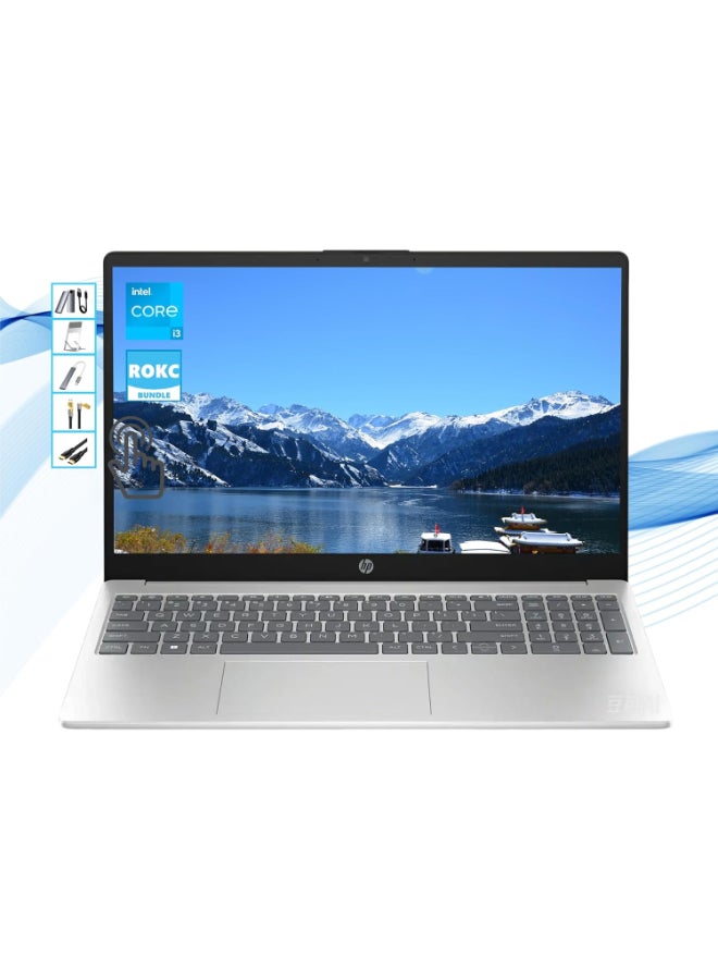 HP Business Laptop With 15.6-Inch HD Display, Core i3-1215U Processor/32GB RAM/1TB SSD/Intel UHD Graphics/Windows 11 English/Arabic Silver  - Image 1